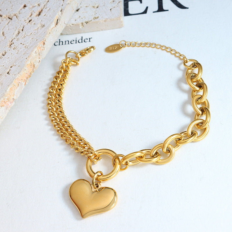 Pulsera Corazón Dorado