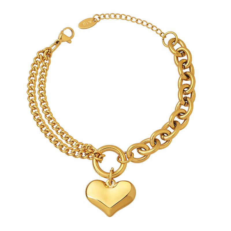 Pulsera Corazón Dorado