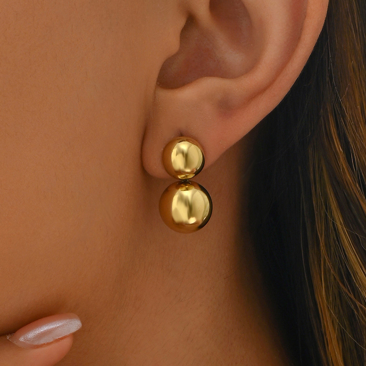 Pendientes Doble Esfera